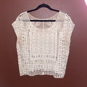 Lace short sleeve top